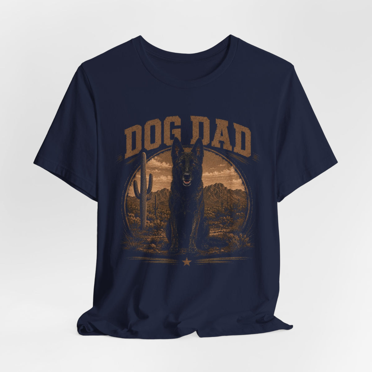 Dog Dad T‑Shirt — Vintage Desert Shepherd Tee for Dog Lovers