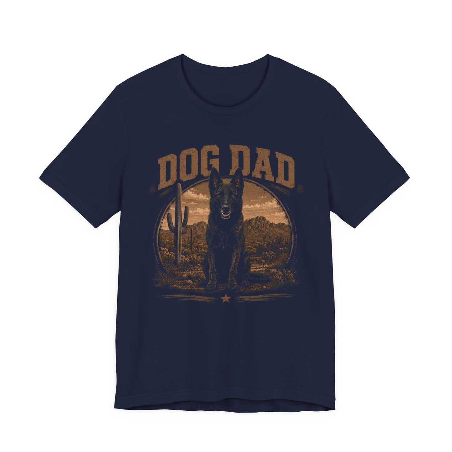 Dog Dad T‑Shirt — Vintage Desert Shepherd Tee for Dog Lovers