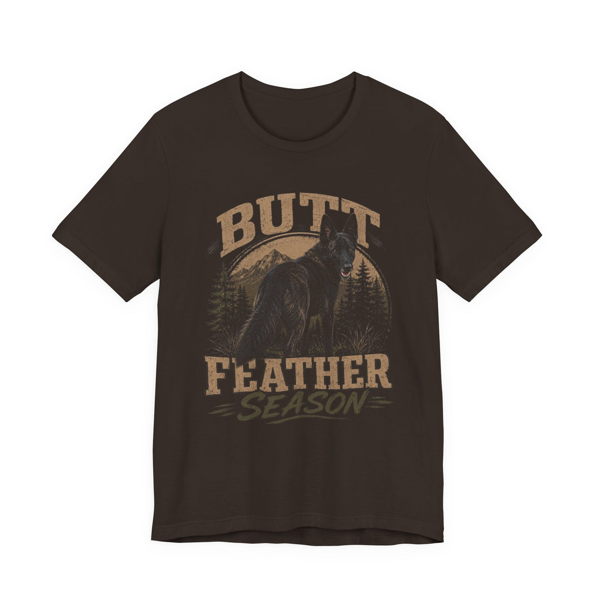 Butt Feather Season T-Shirt — Funny Dog Graphic Tee
