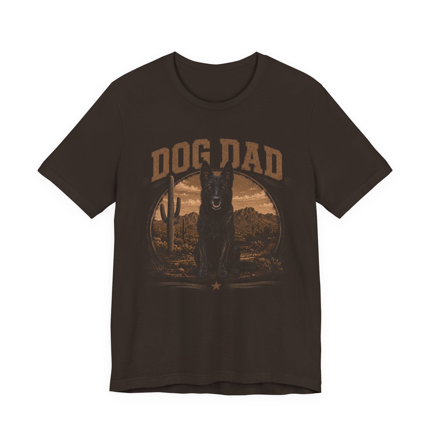 Dog Dad T‑Shirt — Vintage Desert Shepherd Tee for Dog Lovers