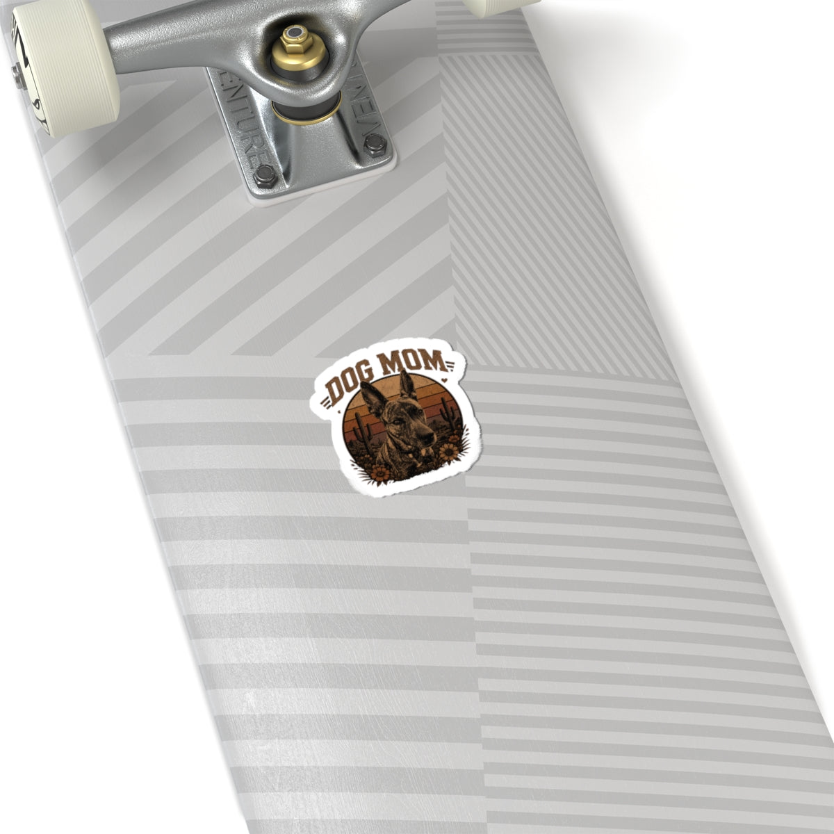 Dog Mom Kiss-Cut Sticker — Vintage Desert German Shepherd Design
