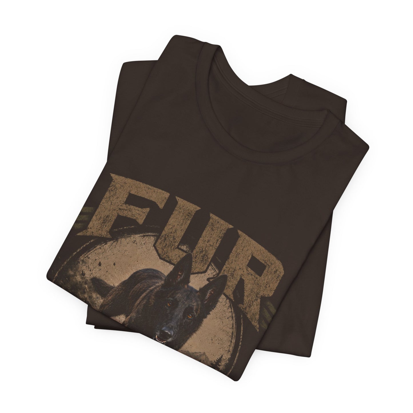 Fur Missile Dog T-Shirt — Vintage Dutch Shepherd Graphic Tee