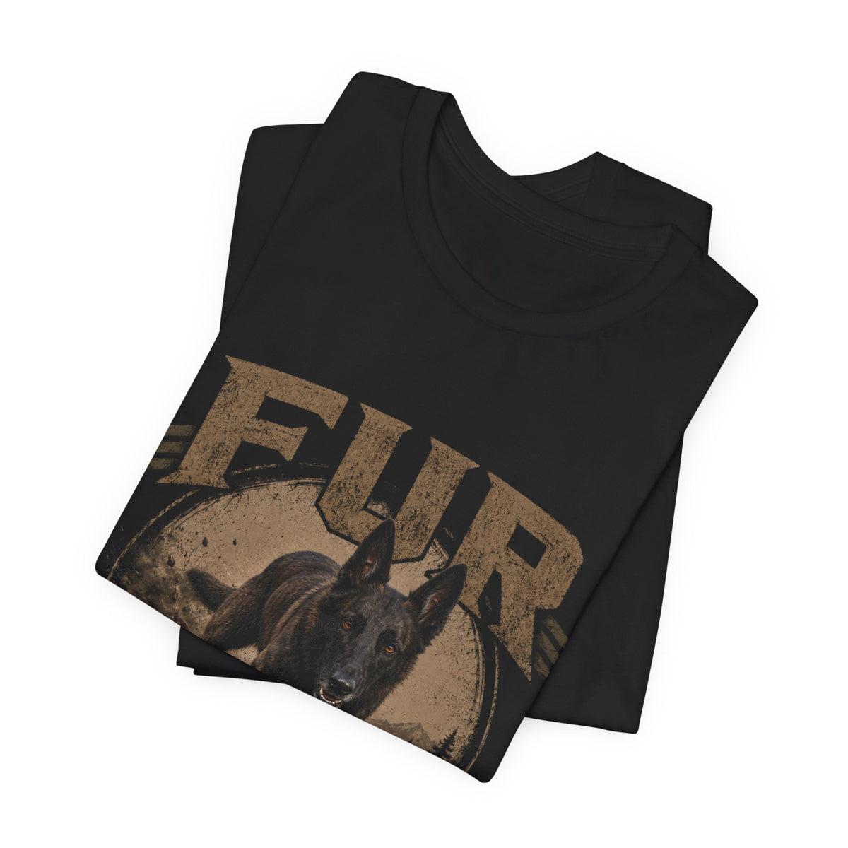 Fur Missile Dog T-Shirt — Vintage Dutch Shepherd Graphic Tee