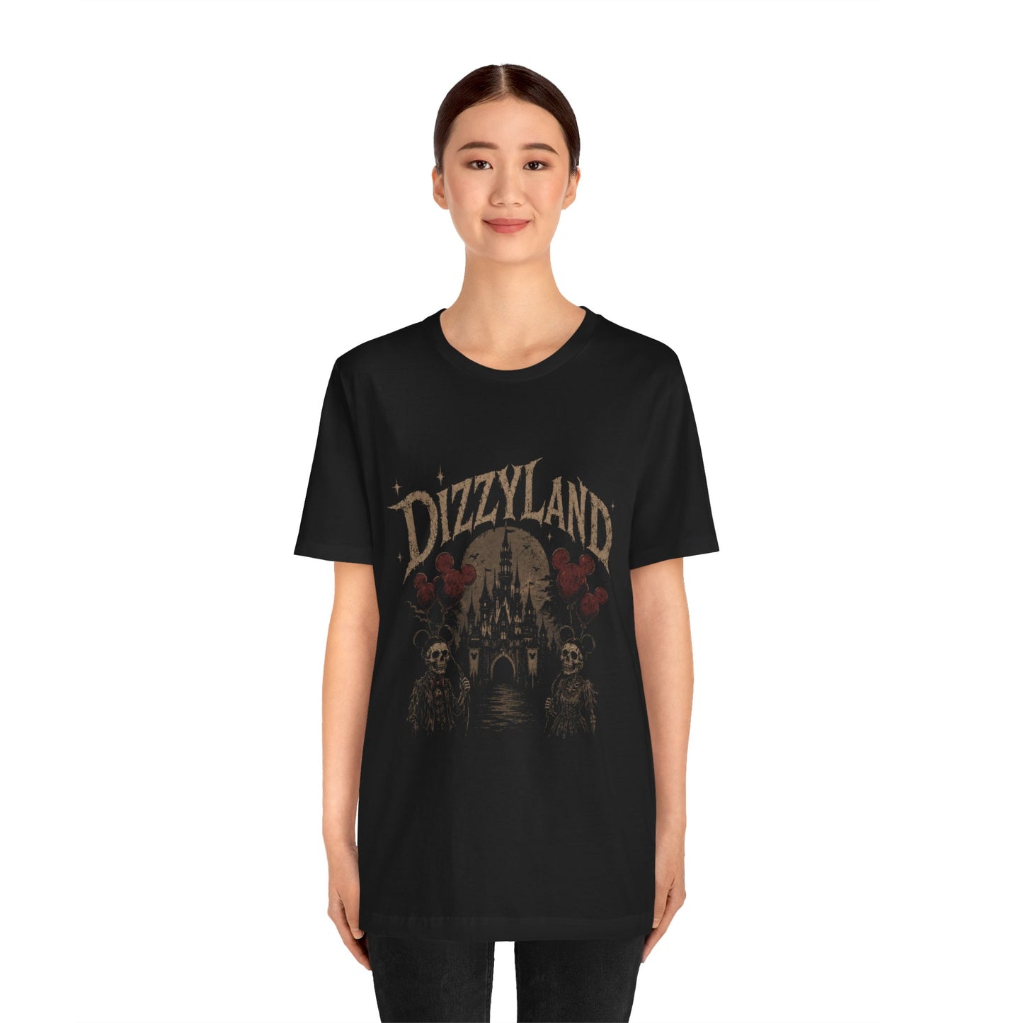 Dizzyland Haunted Castle Tee — Vintage Horror Theme Park T-Shirt