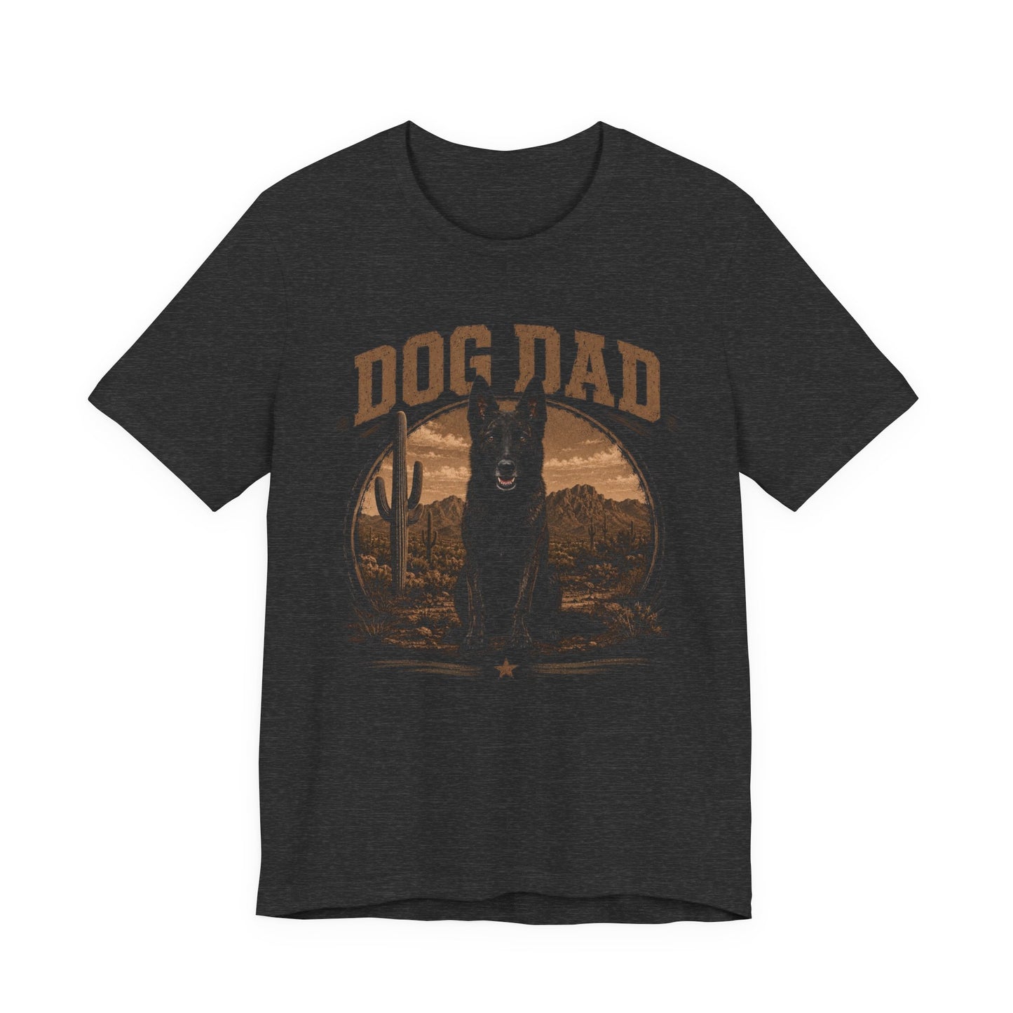 Dog Dad T‑Shirt — Vintage Desert Shepherd Tee for Dog Lovers