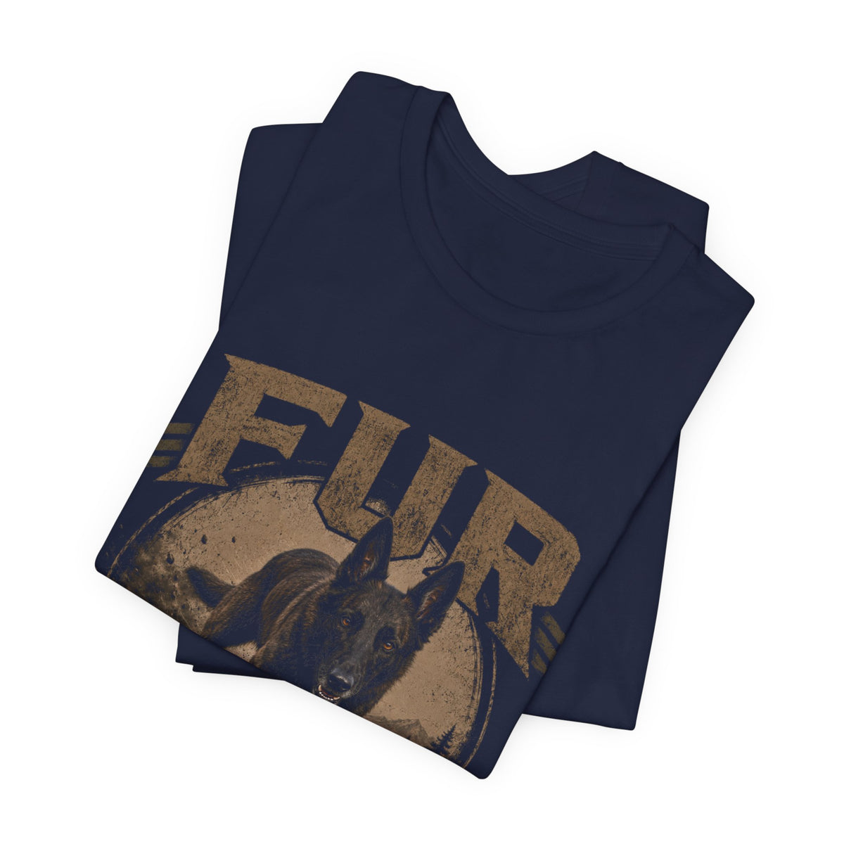Fur Missile Dog T-Shirt — Vintage Dutch Shepherd Graphic Tee