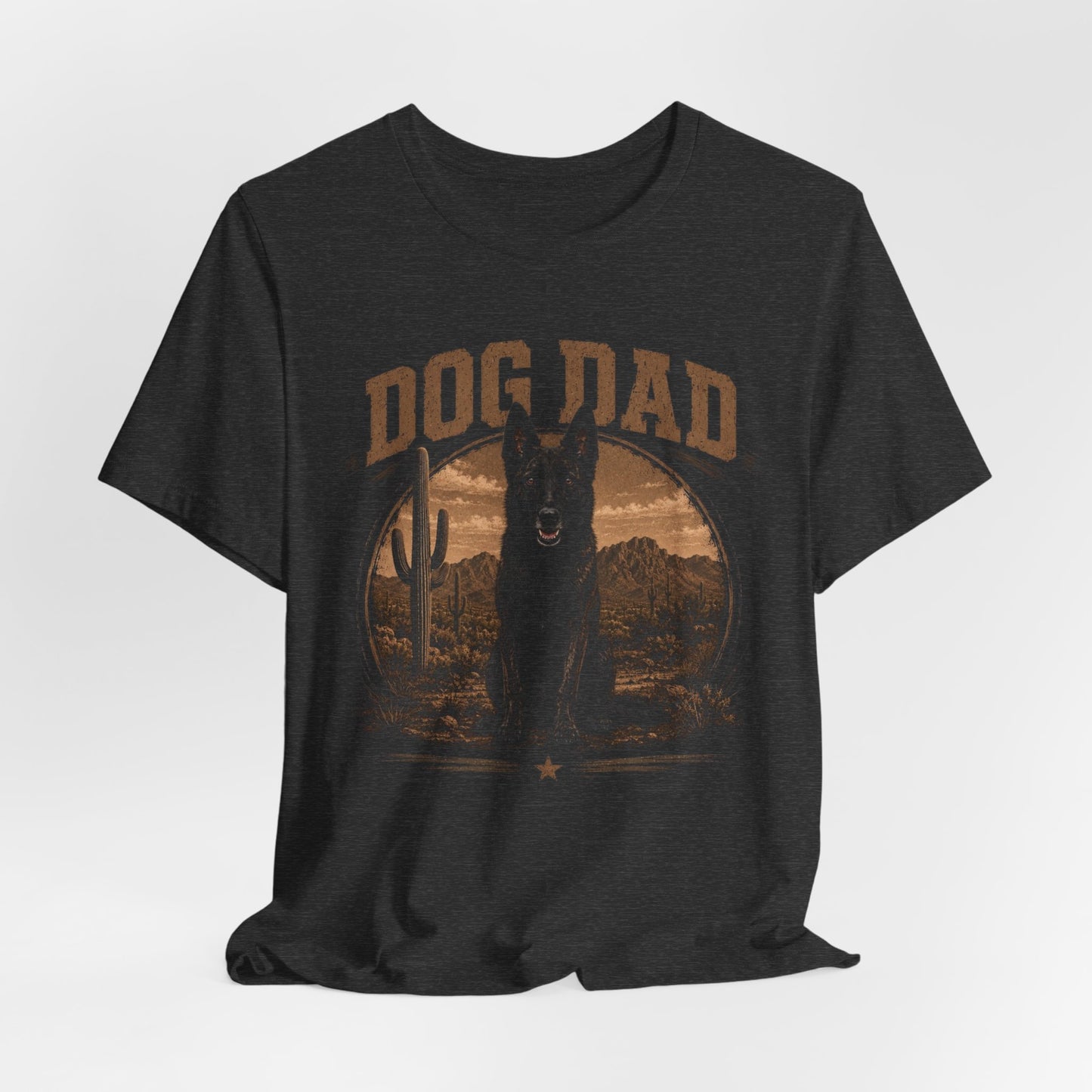 Dog Dad T‑Shirt — Vintage Desert Shepherd Tee for Dog Lovers