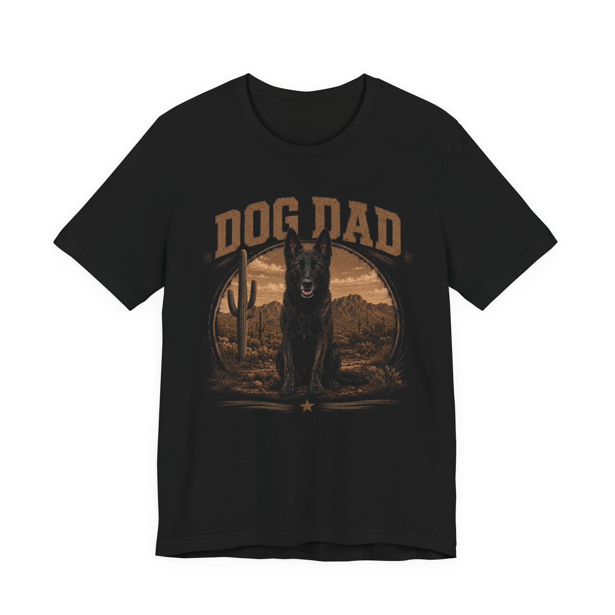 Dog Dad T‑Shirt — Vintage Desert Shepherd Tee for Dog Lovers