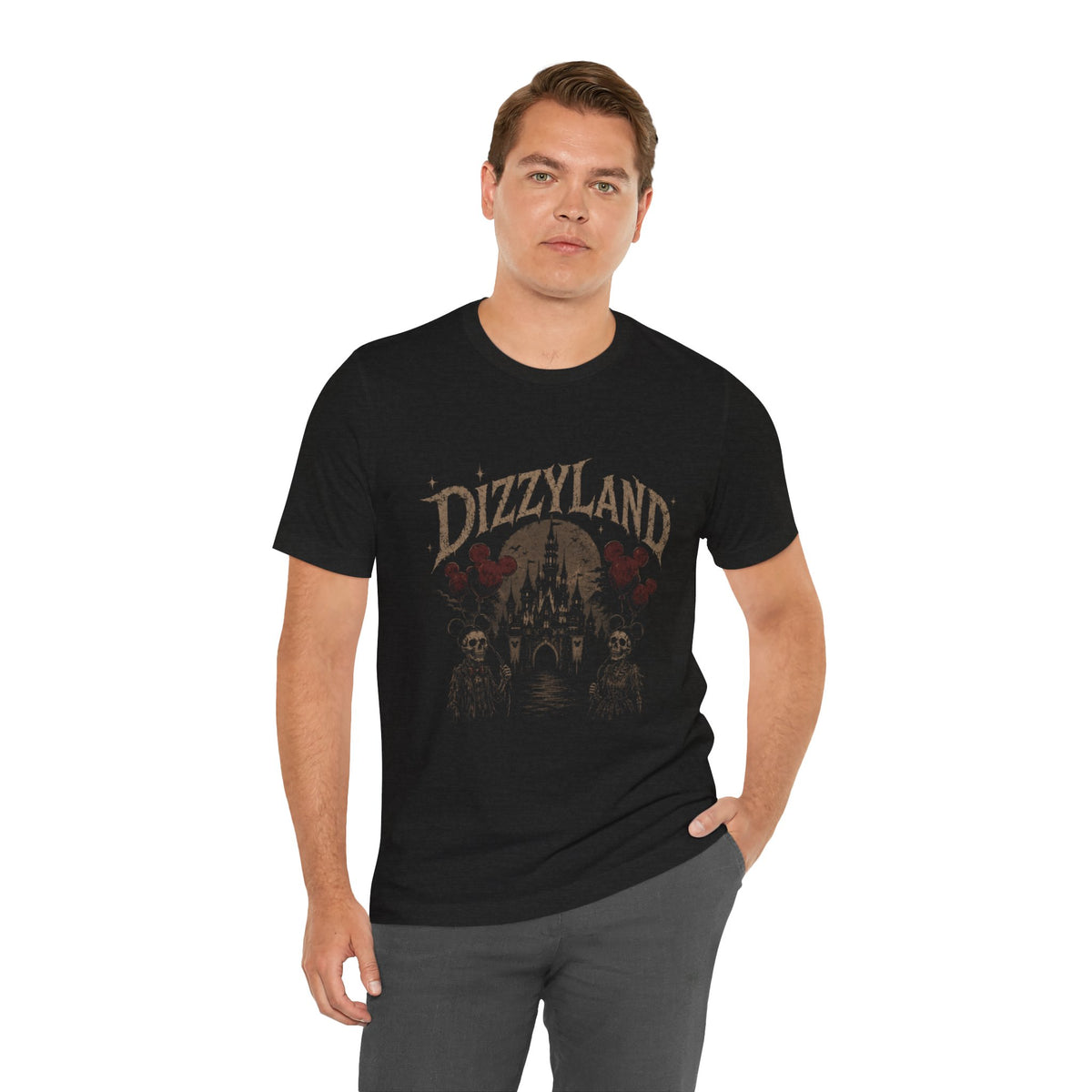 Dizzyland Haunted Castle Tee — Vintage Horror Theme Park T-Shirt