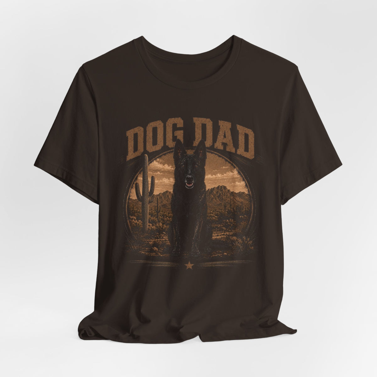 Dog Dad T‑Shirt — Vintage Desert Shepherd Tee for Dog Lovers