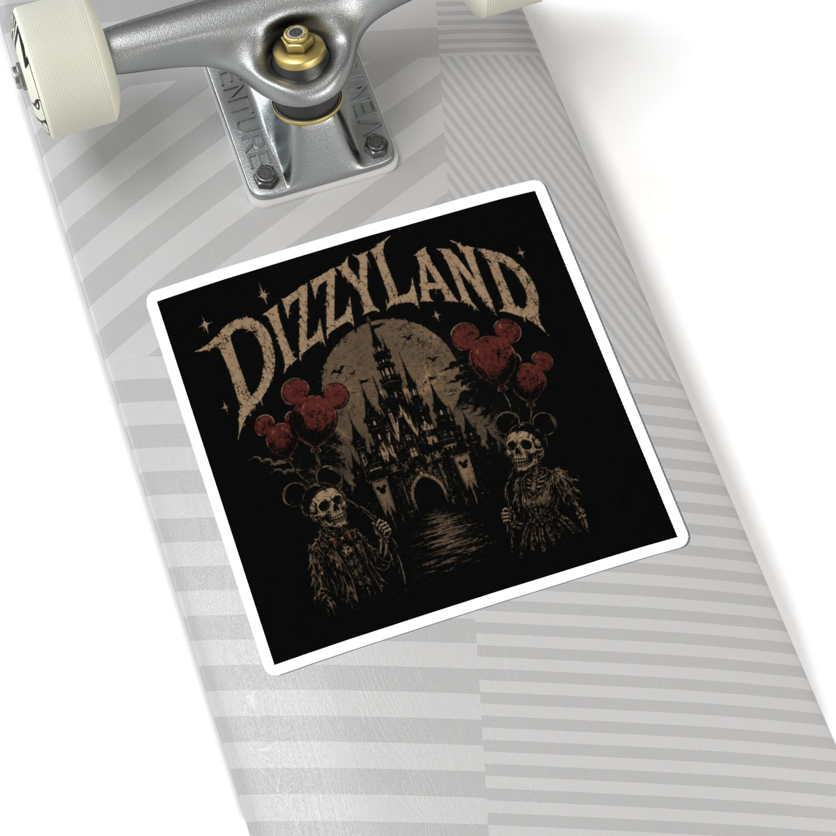 Dizzyland Gothic Castle Sticker — Kiss-Cut Horror Theme Vinyl Decal