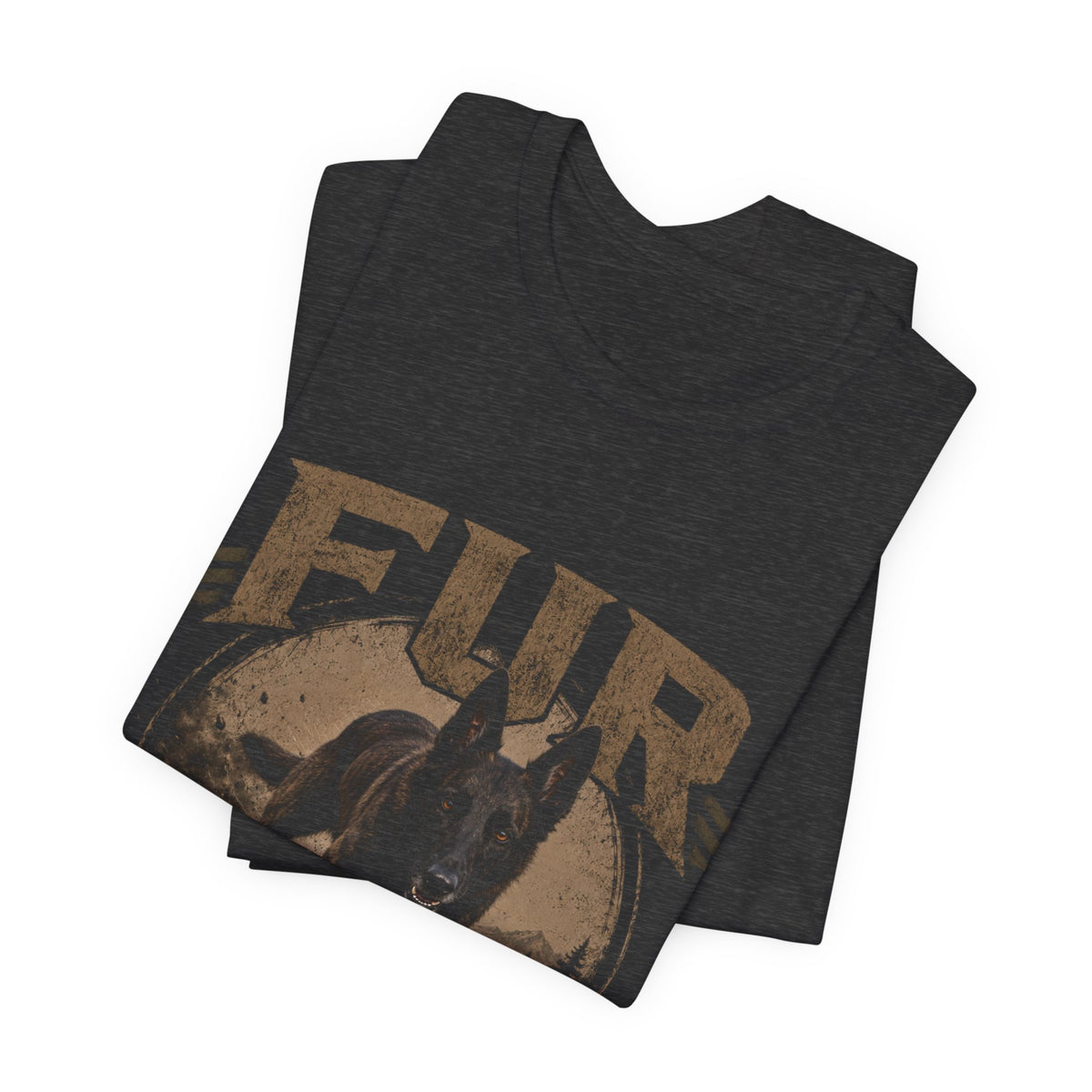 Fur Missile Dog T-Shirt — Vintage Dutch Shepherd Graphic Tee