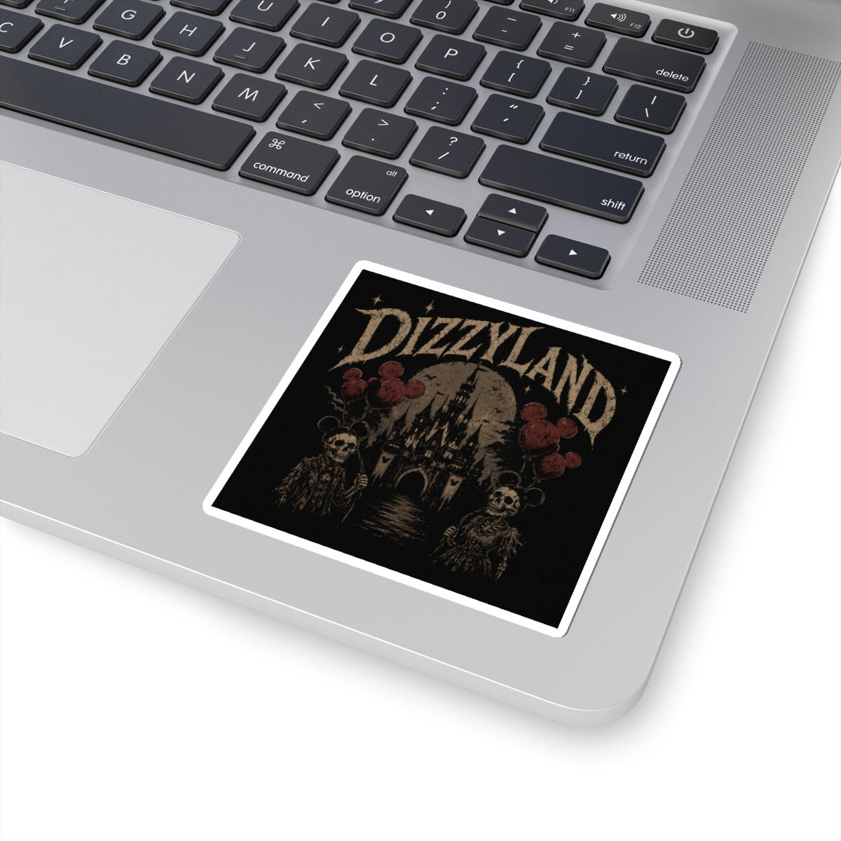 Dizzyland Gothic Castle Sticker — Kiss-Cut Horror Theme Vinyl Decal