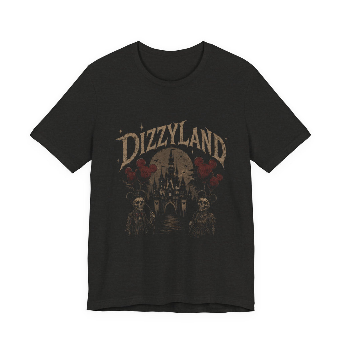 Dizzyland Haunted Castle Tee — Vintage Horror Theme Park T-Shirt