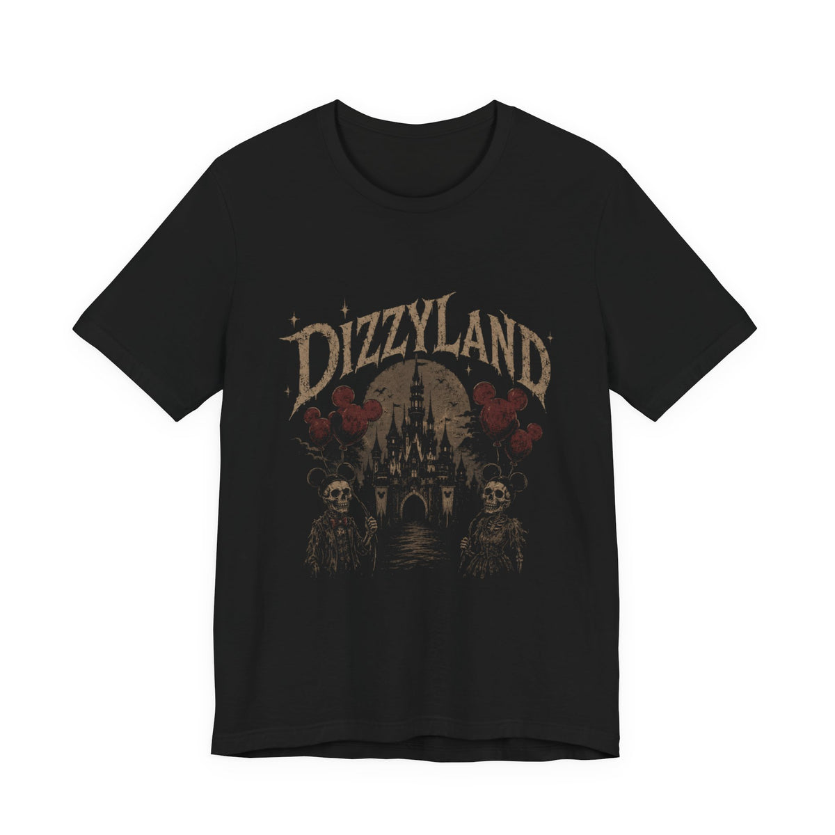 Dizzyland Haunted Castle Tee — Vintage Horror Theme Park T-Shirt