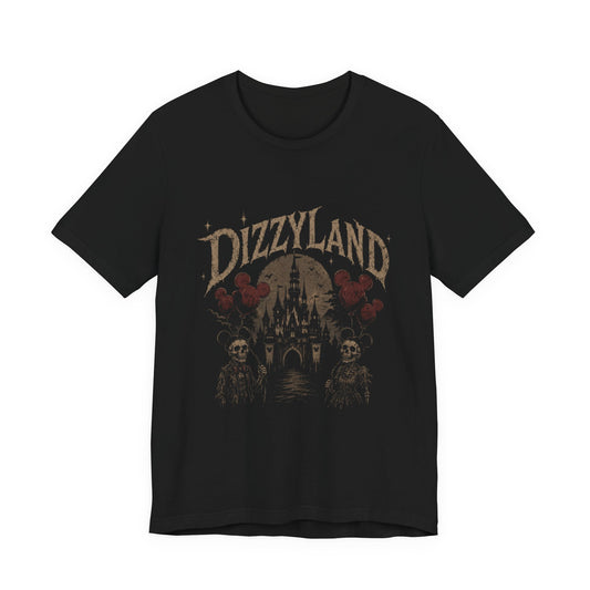 Dizzyland Haunted Castle Tee — Vintage Horror Theme Park T-Shirt
