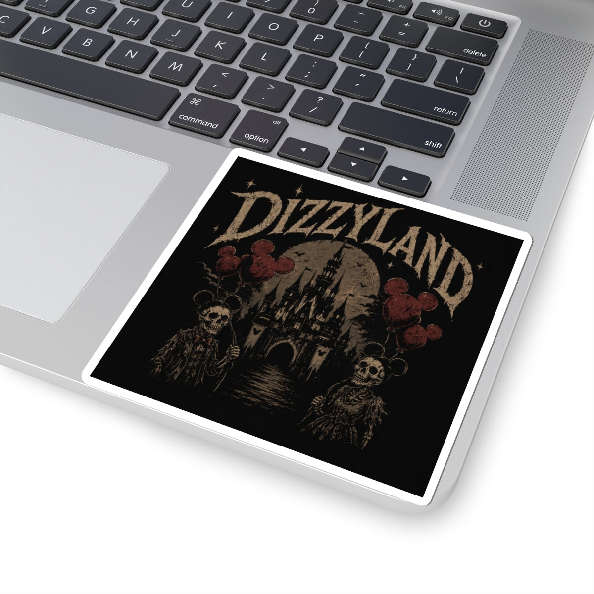 Dizzyland Gothic Castle Sticker — Kiss-Cut Horror Theme Vinyl Decal
