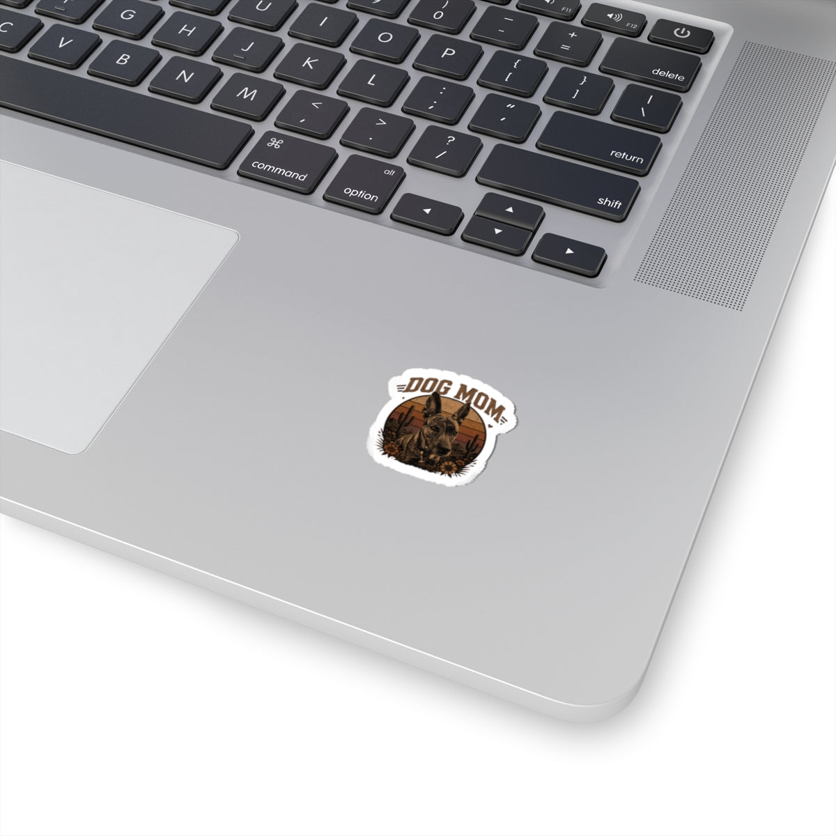 Dog Mom Kiss-Cut Sticker — Vintage Desert German Shepherd Design